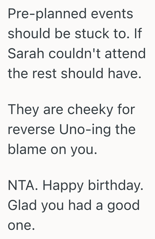 Screenshot 2025 07 09 at 6.49.53 PM Woman Makes Plans To Celebrate Her Birthday During The Day, But Her Friends Are Upset She Didnt Accommodate Their Babysitters Availability
